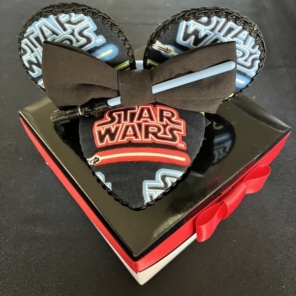 Star Wars Kids Hair Bow and Ears - Black and Blue - Picture 1 of 1